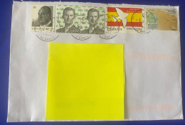 Spain 2023, Barcelona. Decorative Multi Franking To U.K.  - Interesting - Barcelona