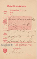 Altdeutschland Baden Post-Einlieferungsschein Aus Dem Jahr 1908 Von Murg - Lettres & Documents