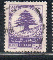 LIBANO LEBANON LIBAN 1950 CEDAR TREE 2.50p USED USATO OBLITERE' - Lebanon