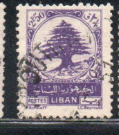 LIBANO LEBANON LIBAN 1950 CEDAR TREE 2.50p USED USATO OBLITERE' - Lebanon