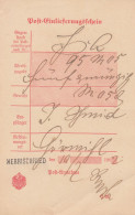 Altdeutschland Baden Post-Einlieferungsschein Aus Dem Jahr 1902 Von Herrischried - Lettres & Documents