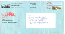 Lettre, Affranchissement Illustré Privé Damart Tem'post MD7 CI 017B  59 SCCE-1 25.08.06 La Poste - Pseudo-entiers Privés