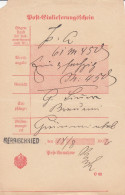 Altdeutschland Baden Post-Einlieferungsschein Aus Dem Jahr 1902 Von Herrischried - Covers & Documents