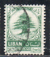 LIBANO LEBANON LIBAN 1963 1964 CEDAR TREE 50c USED USATO OBLITERE' - Lebanon