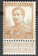 113 -V1  **  Dubbel Punt Na België - 1901-1930