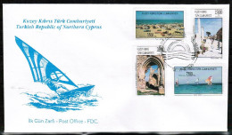 1995 - TOURISM - TURKISH CYPRIOT STAMPS - FDC - Gebraucht