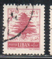 LIBANO LEBANON LIBAN 1955 CEDAR TREE 2.50p USED USATO OBLITERE' - Lebanon