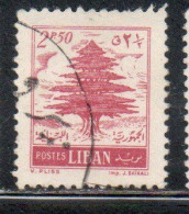 LIBANO LEBANON LIBAN 1955 CEDAR TREE 2.50p USED USATO OBLITERE' - Lebanon