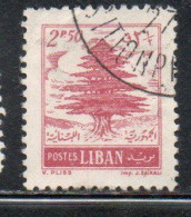 LIBANO LEBANON LIBAN 1955 CEDAR TREE 2.50p USED USATO OBLITERE' - Lebanon