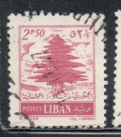 LIBANO LEBANON LIBAN 1955 CEDAR TREE 2.50p USED USATO OBLITERE' - Lebanon