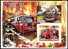 Fireman Cars/ Voitures De Pompiers -|- Union Des Comores, 2008 - Imperforated . MNH - Comores (1975-...)