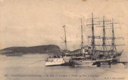 FRANCE - NOUVELLE CALEDONIE - ILE NOU - Croiseur Et Voilier Au Parc à Charbon - Carte Postale Ancienne - Nouvelle Calédonie