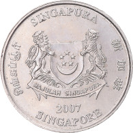 Monnaie, Singapour, 20 Cents, 2007 - Singapour