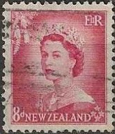 NEW ZEALAND 1953 Queen Elizabeth II - 8d. - Red FU - Gebraucht