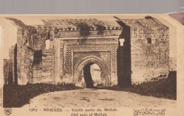 YB /JUDAÏCA. MAROC . MEKNES . Vieille Porte Du Mellah (Légende En Français / Arabe) - Giudaismo