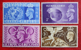 Olympic Games Sport King George VI (Mi 237-240) 1948 POSTFRIS / MNH ** ENGLAND GRANDE-BRETAGNE GB GREAT BRITAIN - Neufs