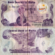 Malta / 5 Lira / 1979 / P-35(a) / VF - Malta