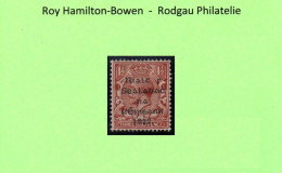 1922 Thom "Black" 1½d With 2nd "A" In "Rialtas" Missing, Only Known Mint Example. - Ongebruikt