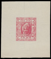 1930 INDIA STATES 1A RED REVENUE DIE PROOF W. RARE "PAPER" WMK - K&M 252 - VF - Autres & Non Classés