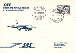 Denmark First SAS Airbus Flight  Copenhagen - Oslo 18-2-1980 - Brieven En Documenten