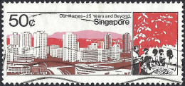 SINGAPORE 1985 QEII 50c Multicoloured, Modern Housing FU - Singapour (...-1959)