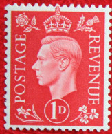 1d George VI (Mi 199 Yv 210) 1937-1942 Ongebruikt MH * ENGLAND GRANDE-BRETAGNE GB GREAT BRITAIN - Unused Stamps