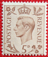 5d George VI (Mi 205 Yv 216) 1937-1942 1938 Ongebruikt MH * ENGLAND GRANDE-BRETAGNE GB GREAT BRITAIN - Unused Stamps