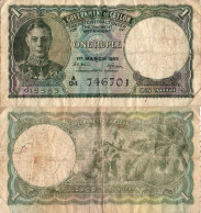 Ceylon / 1 Rupee / 1949 / P-34(a) / VF - Sri Lanka