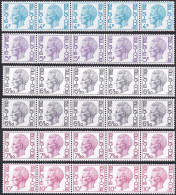 BELGIQUE, 1973-82, Rouleaux ( COB R46-50-54-58-74-78 **) - Coil Stamps