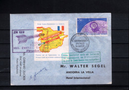 French Andorra 1962 Rocket Mail - Zucker Rocket ZR 122 Interesting Cover With Zucket Signature - Cartas & Documentos