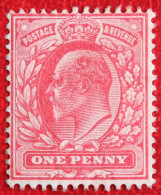 See Pictures 1 D One Penny King Edward VII (Mi 104 A) 1902 Ongebruikt MH ENGLAND GRANDE-BRETAGNE GB GREAT BRITAIN - Nuevos