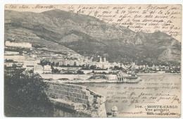 CPA CARTE POSTALE MONACO MONTE-CARLO VUE GENERALE 1907 - Monte-Carlo