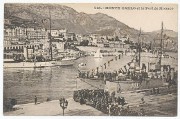 CPA CARTE POSTALE MONACO MONTE-CARLO ET LE PORT DE MONACO - Monte-Carlo