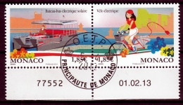 Monaco Mi 3128,3129 Ecologische Transportmiddelen  Gestempeld Paar - Used Stamps