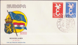 Europa CEPT 1958 Pays Bas - Netherlands - Niederlande FDC1 Y&T N°691 à 692 - Michel N°718 à 719 - 1958