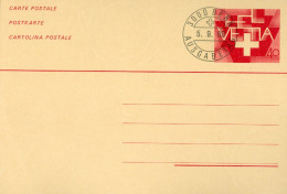SUISSE / CARTE POSTALE  DE 40cts CROIX HELVETIQUE - Stamped Stationery
