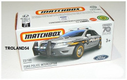 Matchbox, FORD POLICE INTERCEPTOR - Matchbox (Mattel)