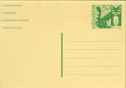 SUISSE / CARTE POSTALE  DE 50cts VERT CHAT - Stamped Stationery