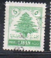 LIBANO LEBANON LIBAN 1954 CEDAR TREE 5p USED USATO OBLITERE' - Lebanon