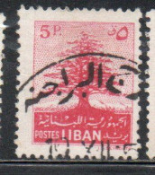 LIBANO LEBANON LIBAN 1952 CEDAR TREE 5p USED USATO OBLITERE' - Lebanon