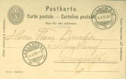 SUISSE / CARTE POSTALE DE 5cts GRIS DE 1905 - Postwaardestukken