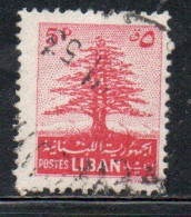 LIBANO LEBANON LIBAN 1952 CEDAR TREE 5p USED USATO OBLITERE' - Lebanon