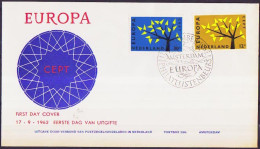 Europa CEPT 1962 Pays Bas - Netherlands - Niederlande FDC2 Y&T N°758 à 759 - Michel N°782 à 783 - 1962