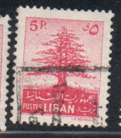 LIBANO LEBANON LIBAN 1952 CEDAR TREE 5p USED USATO OBLITERE' - Lebanon