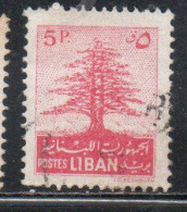 LIBANO LEBANON LIBAN 1952 CEDAR TREE 5p USED USATO OBLITERE' - Lebanon