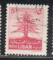 LIBANO LEBANON LIBAN 1952 CEDAR TREE 5p USED USATO OBLITERE' - Lebanon