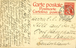 SUISSE / CARTE POSTALE DE 20cts ROUGE EPI DE BLE - Enteros Postales