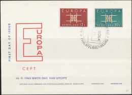 Europa CEPT 1963 Pays Bas - Netherlands - Niederlande FDC2 Y&T N°780 à 781 - Michel N°806 à 807 - 1963