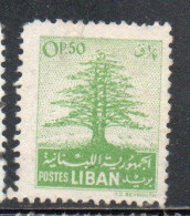 LIBANO LEBANON LIBAN 1952 CEDAR TREE 50c MNH - Lebanon