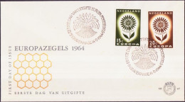 Europa CEPT 1964 Pays Bas - Netherlands - Niederlande FDC1 Y&T N°801 à 802 - Michel N°827 à 828 - 1964